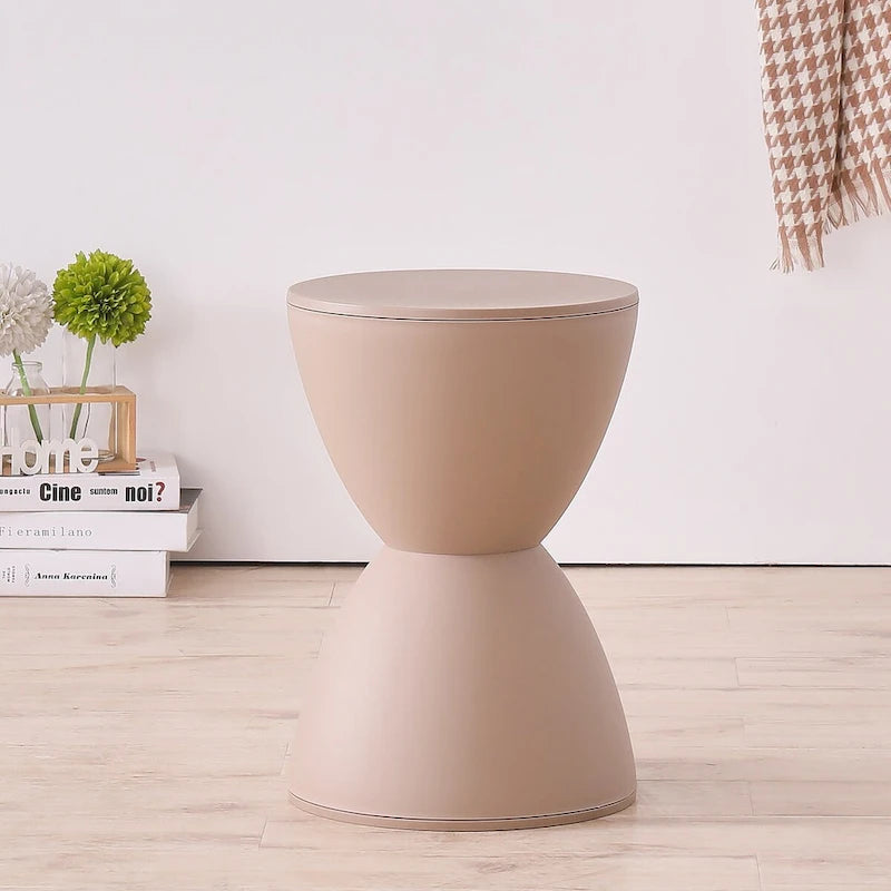 Tabouret d'appoint en plastique sablier pour la maison et le bureau