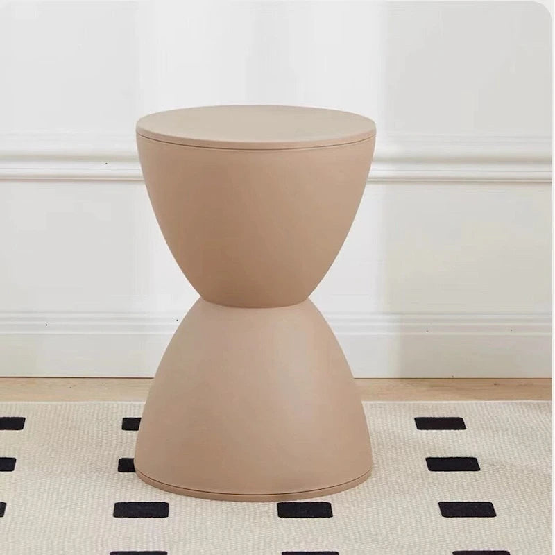 Tabouret d'appoint en plastique sablier pour la maison et le bureau