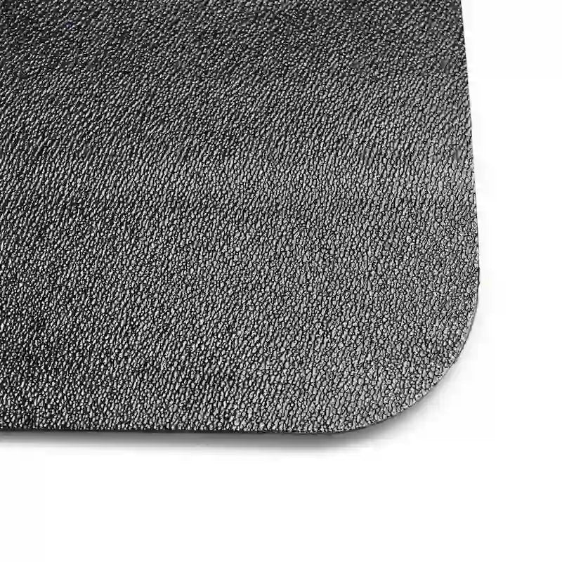 Tapis de chaise à lèvre en vinyle noir pour sol dur 45 x 53 pouces