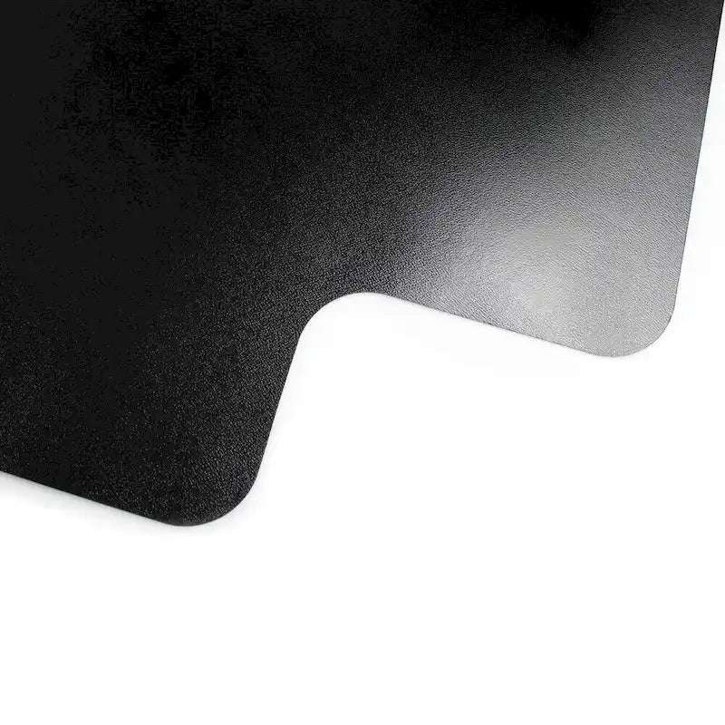 Tapis de chaise à lèvre en vinyle noir pour sol dur 45 x 53 pouces