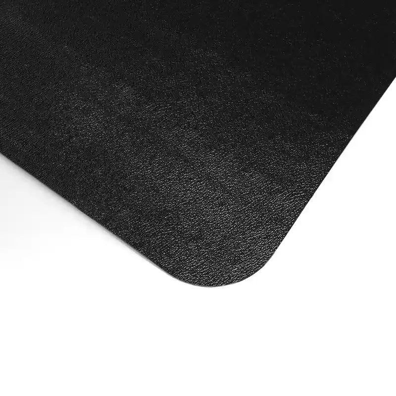 Tapis de chaise à lèvre en vinyle noir pour sol dur 45 x 53 pouces