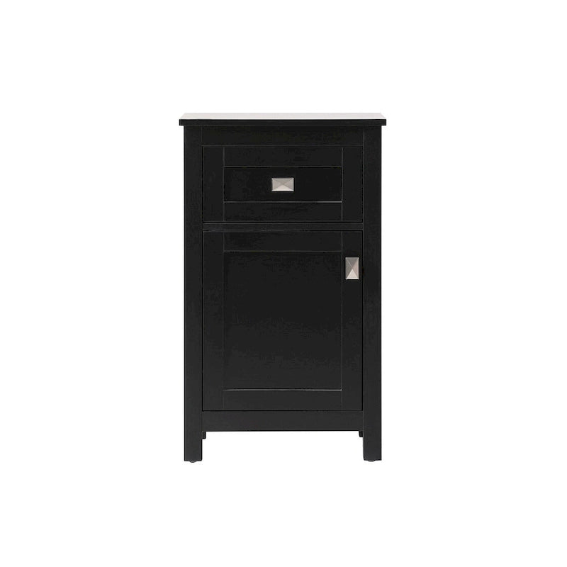 Meuble de rangement de salle de bain autoportant de 18 pouces avec tiroir et porte à fermeture douce