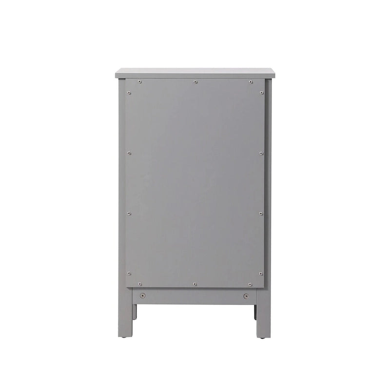 Meuble de rangement de salle de bain autoportant de 18 pouces avec tiroir et porte à fermeture douce